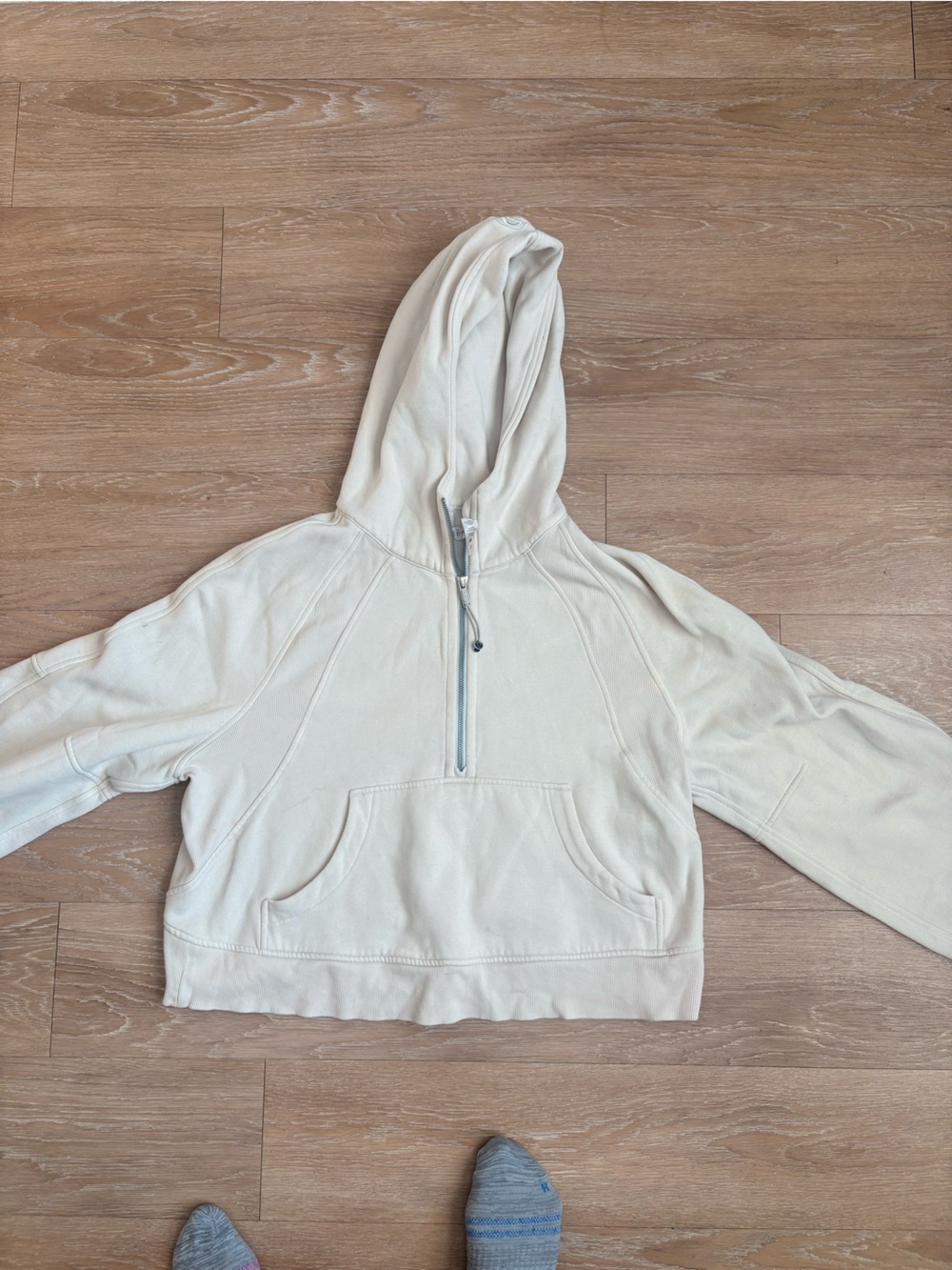 lululemon athletica Light Cream Half-Zip Hoodie